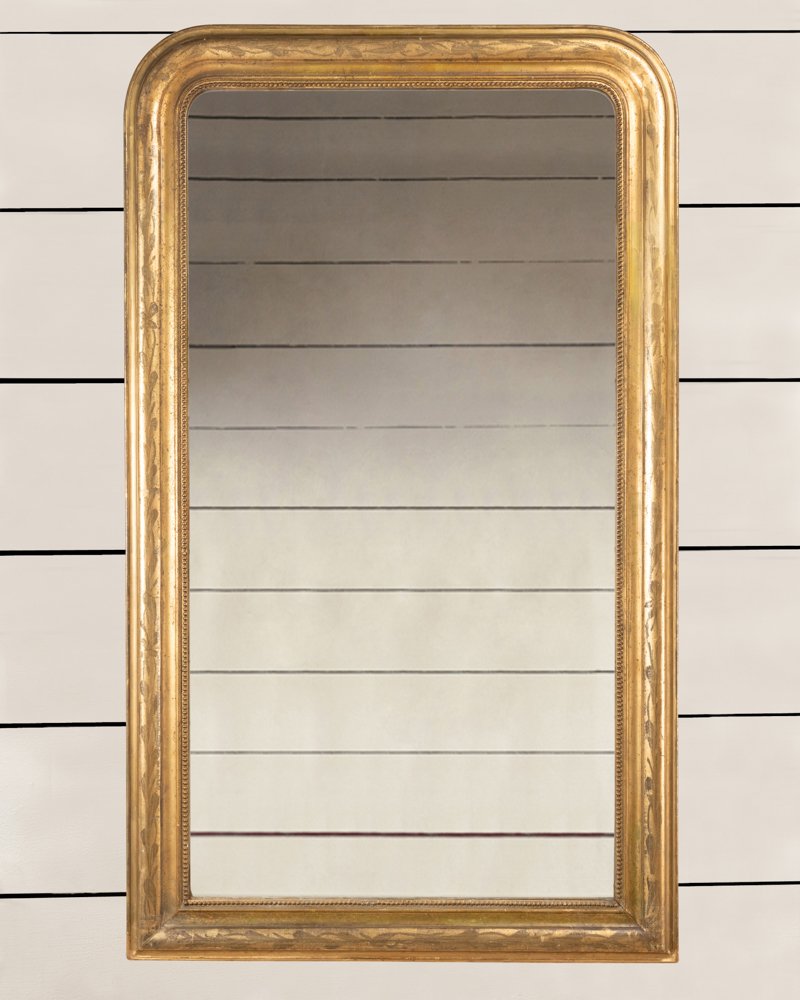 Louis Philippe Mirror, Gilded Wood, H. 160,  95 Inches W. 94 Cm 37 Inches-photo-3