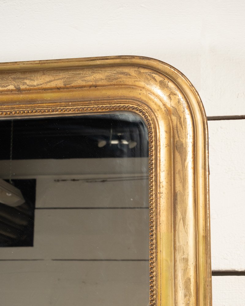 Louis Philippe Mirror, Gilded Wood, H. 160,  95 Inches W. 94 Cm 37 Inches-photo-1