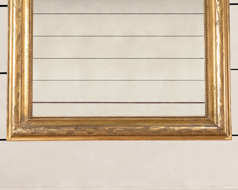 Louis Philippe Mirror, Gilded Wood, H. 160,  95 Inches W. 94 Cm 37 Inches-photo-3