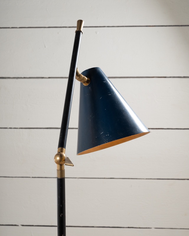 Lampadaire de Stilnovo en laiton doré, italien, années 70-photo-4