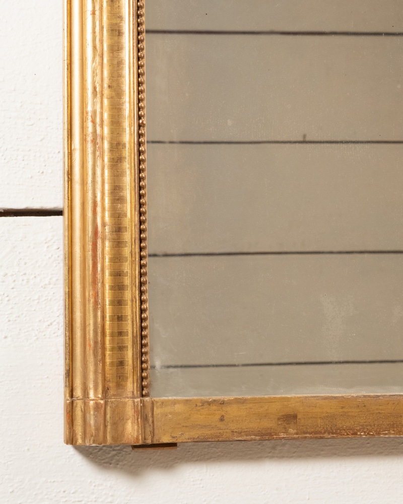 Miroir Napoléon III en bois doré et sculpté, H.170 L.110-photo-2
