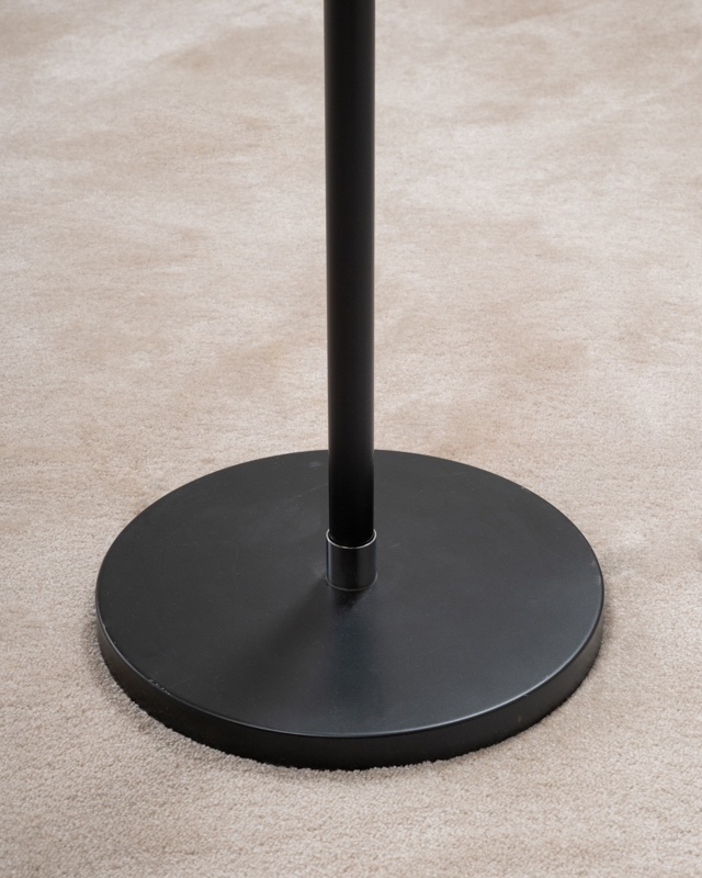 Lampadaire italien 1970, laiton argenté et acier laqué noir-photo-3
