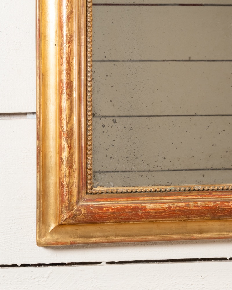 Louis Philippe Mirror With Floral Motifs, H.141 L.87-photo-1