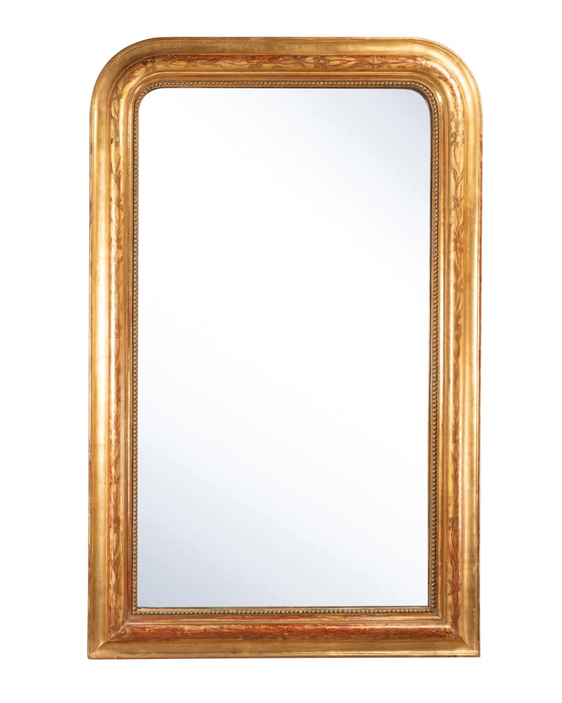 Louis Philippe Mirror With Floral Motifs, H.141 L.87