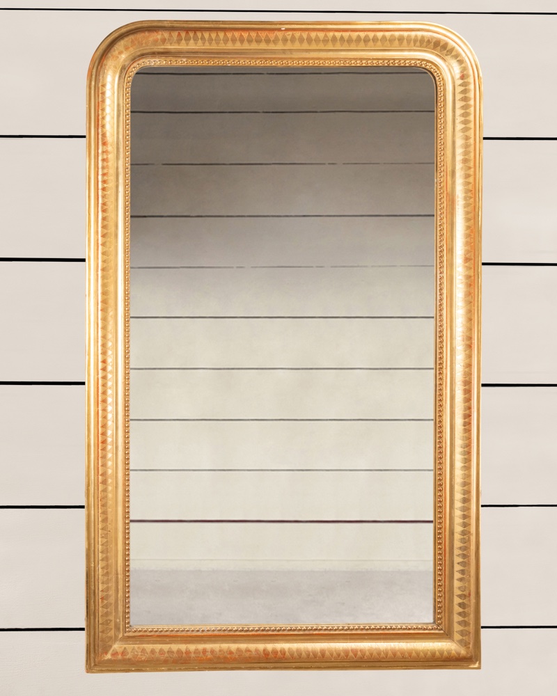 Louis Philippe Mirror With Geometric Patterns, H.152 L.95-photo-3