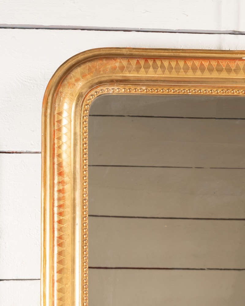 Louis Philippe Mirror With Geometric Patterns, H.152 L.95-photo-4