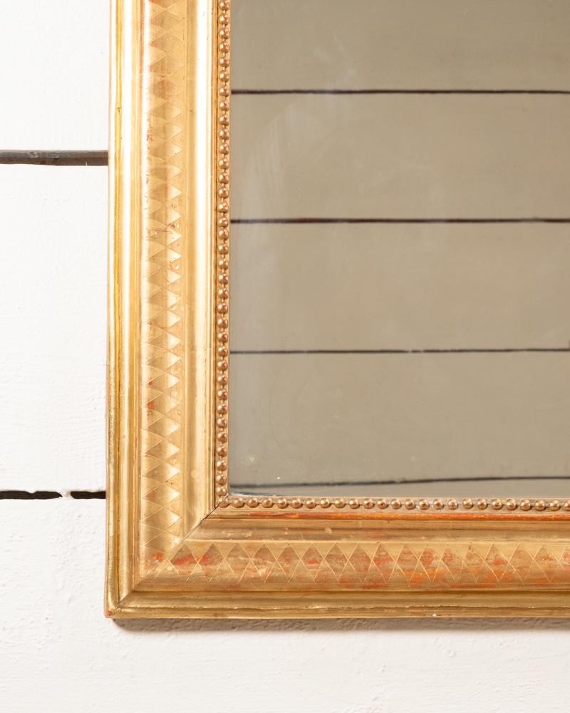 Louis Philippe Mirror With Geometric Patterns, H.152 L.95-photo-2