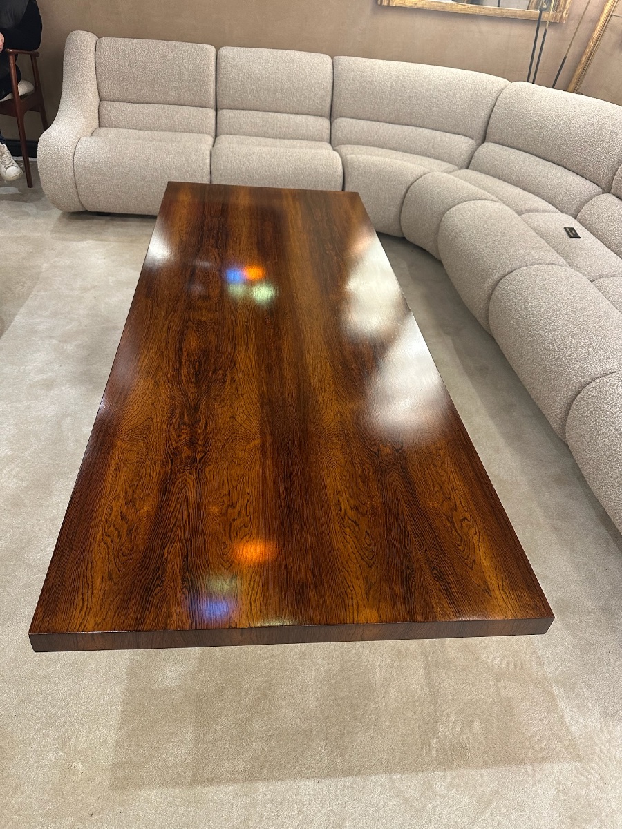 Table basse par Aasbjerg Johannes par Illums Boligus plateau en palissandre 1960-photo-2