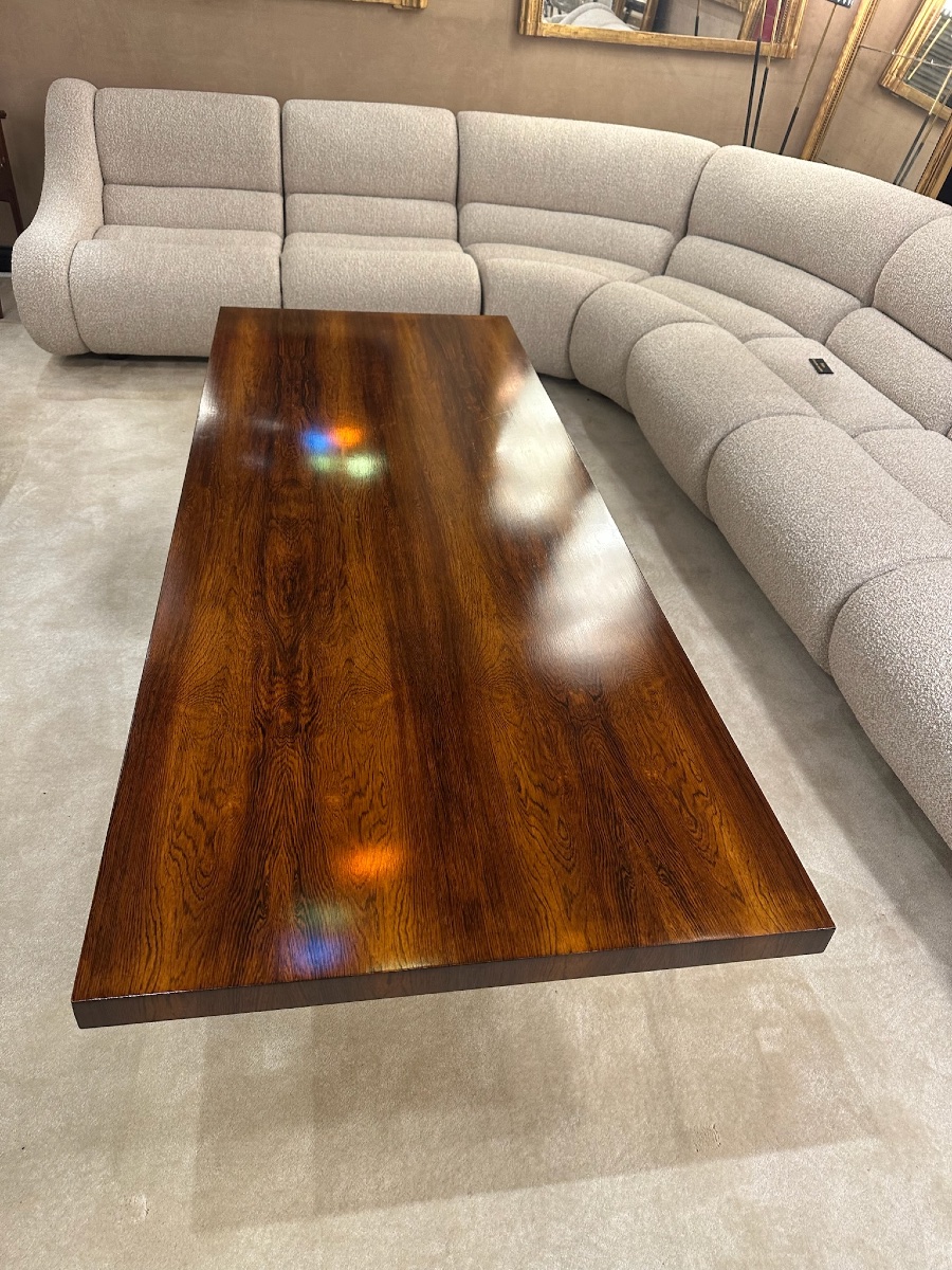 Table basse par Aasbjerg Johannes par Illums Boligus plateau en palissandre 1960-photo-4