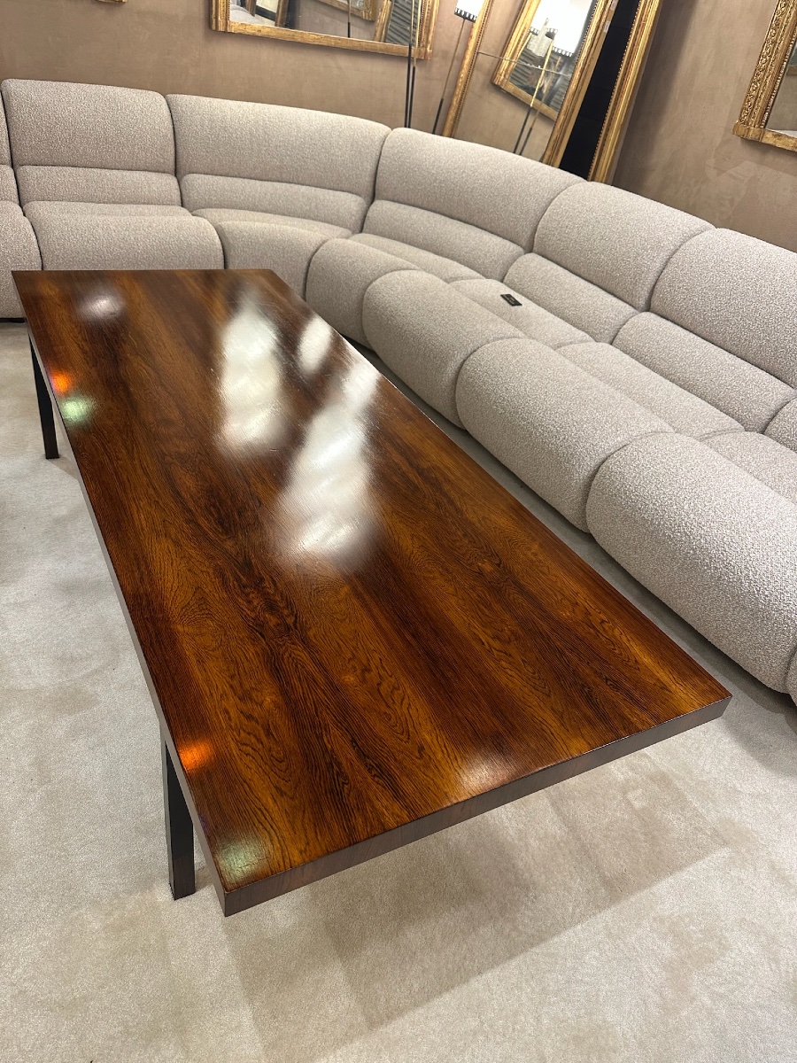 Table basse par Aasbjerg Johannes par Illums Boligus plateau en palissandre 1960