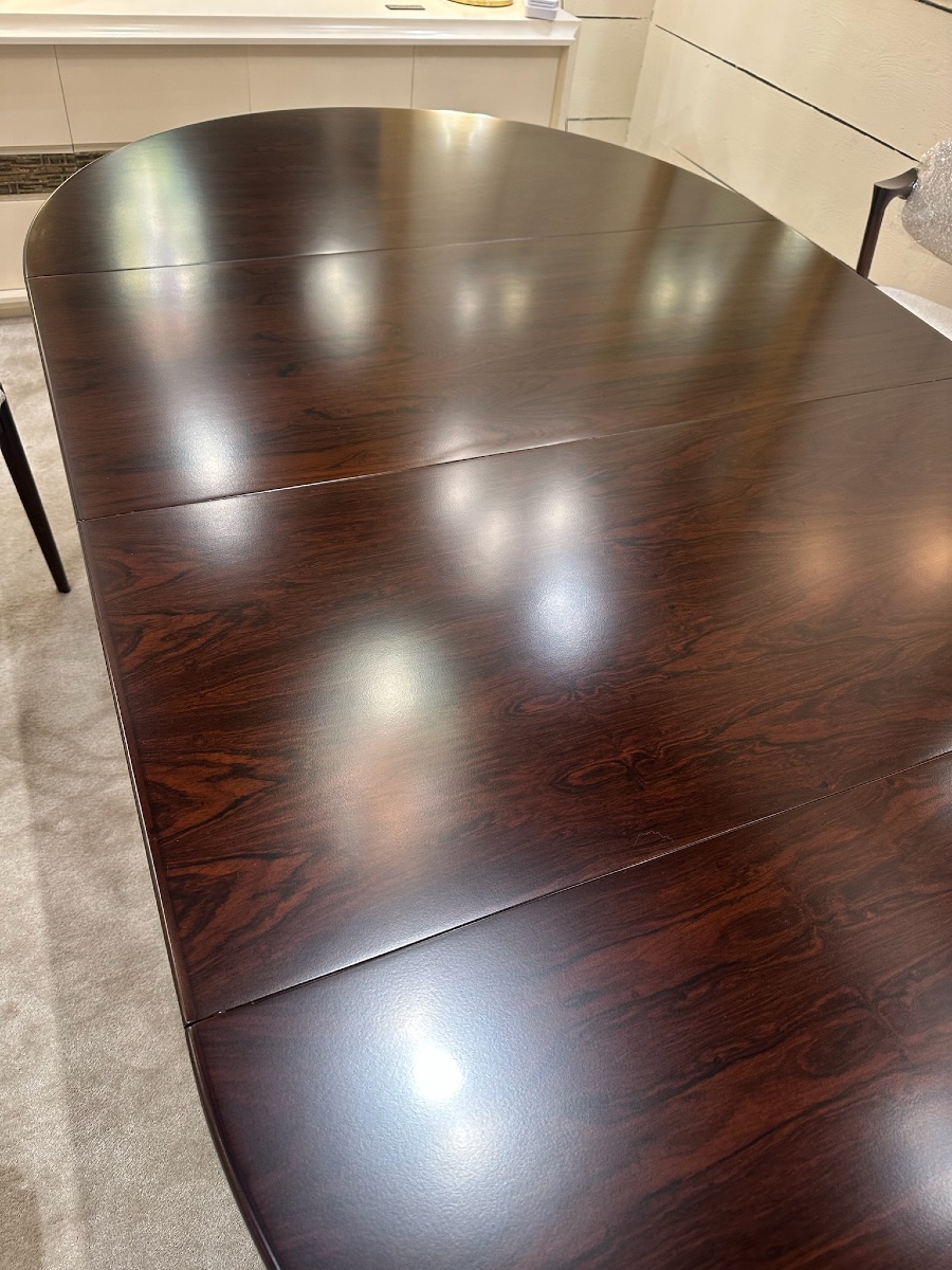 Table scandinave en palissandre - 1960 - L.220 cm. X 120 cm-photo-4