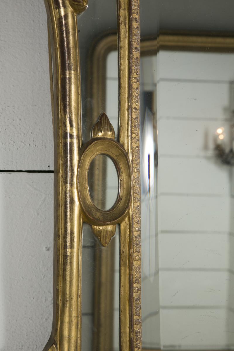 Grand Miroir Provençal Bois doré  H. 156 L. 104-photo-5