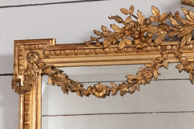 Très Grand Miroir Horizontal De Style Louis XVI -photo-2