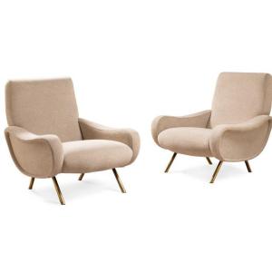 Pair Of Armchairs Model "lady" 1960
