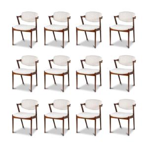 Set Of 12 Scandinavian Rosewood Chairs 1960