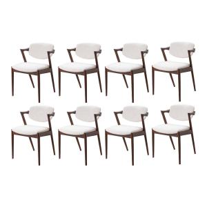 8 Scandinavian Teak Chairs 1960