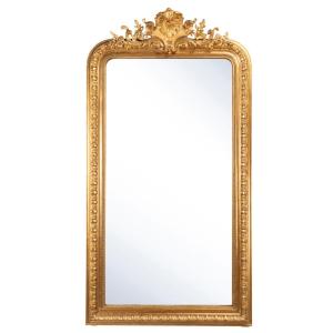 19th-century Louis Philippe Mirror With Godron Carving And Silvered Glass