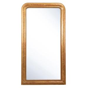 Louis Philippe-style Mantel Mirror In Gilded, Carved Wood, H.158 W.85