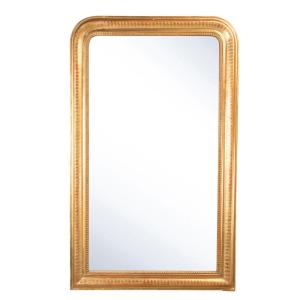 Louis Philippe Mirror With Geometric Patterns, H.152 L.95