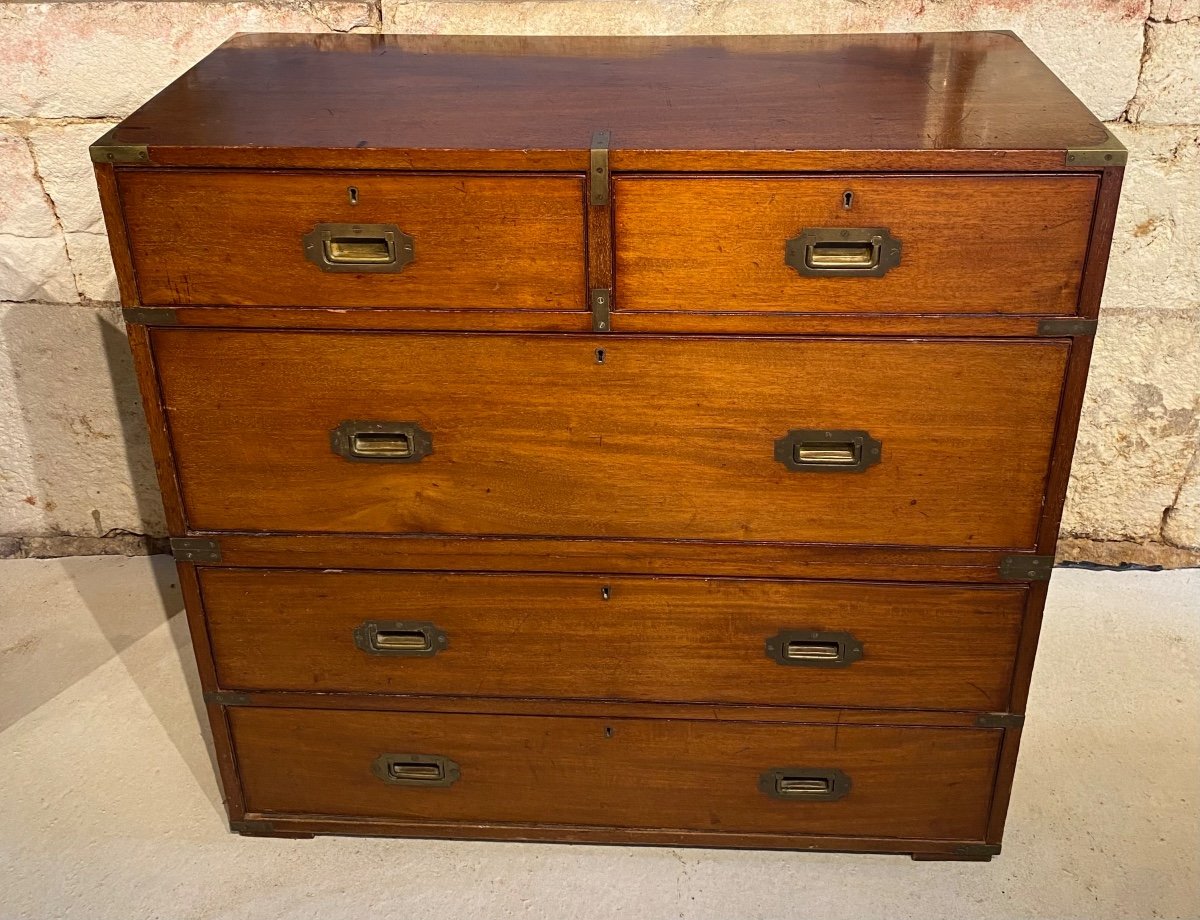 19th Century English Navy Chest Of Drawers