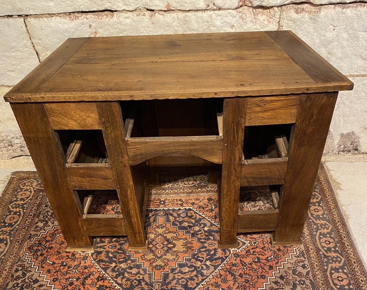 Petit bureau trapézoïdale 18ème siècle -photo-7