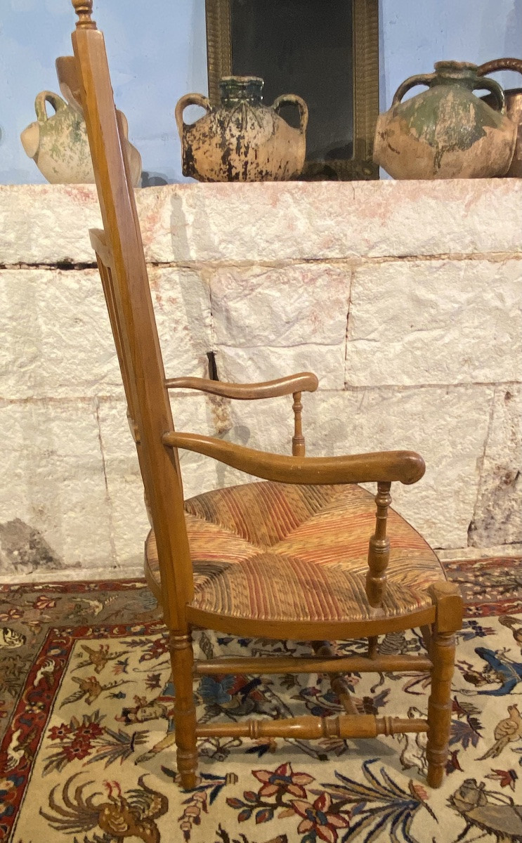 Pair Of Straw-seated Nursing Chairs -photo-6