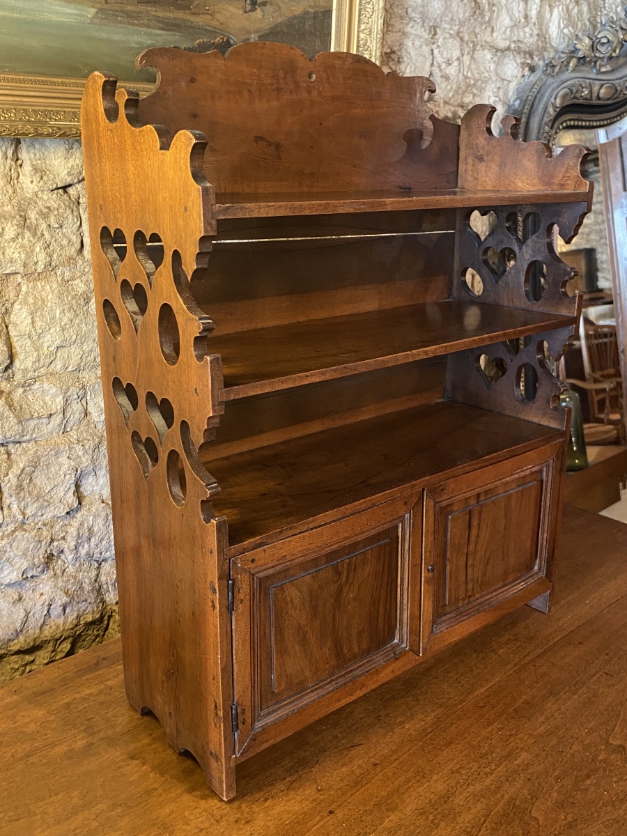 19th Century Walnut Wall Shelf-photo-2