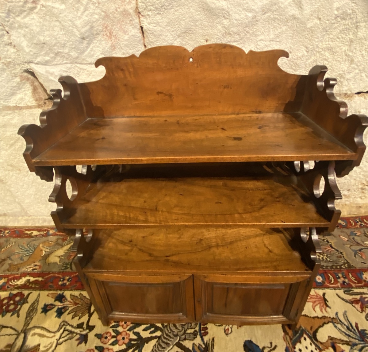19th Century Walnut Wall Shelf-photo-3