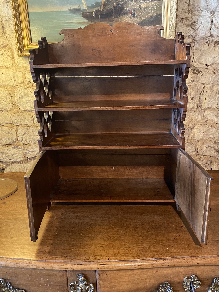 19th Century Walnut Wall Shelf-photo-5