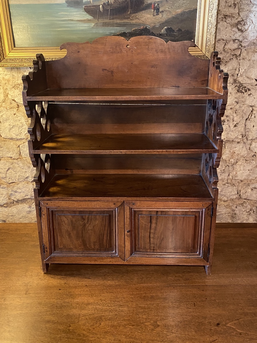 19th Century Walnut Wall Shelf