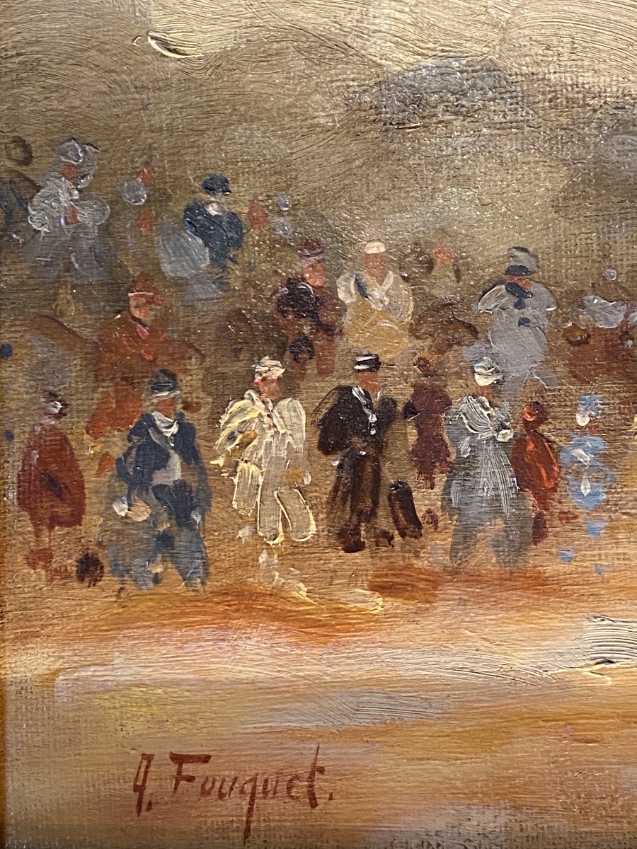 Course Automobile, Armand Fouquet , Huile Sur Toile -photo-1