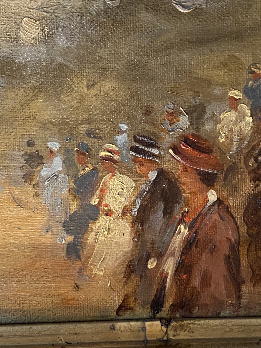 Course Automobile, Armand Fouquet , Huile Sur Toile -photo-2