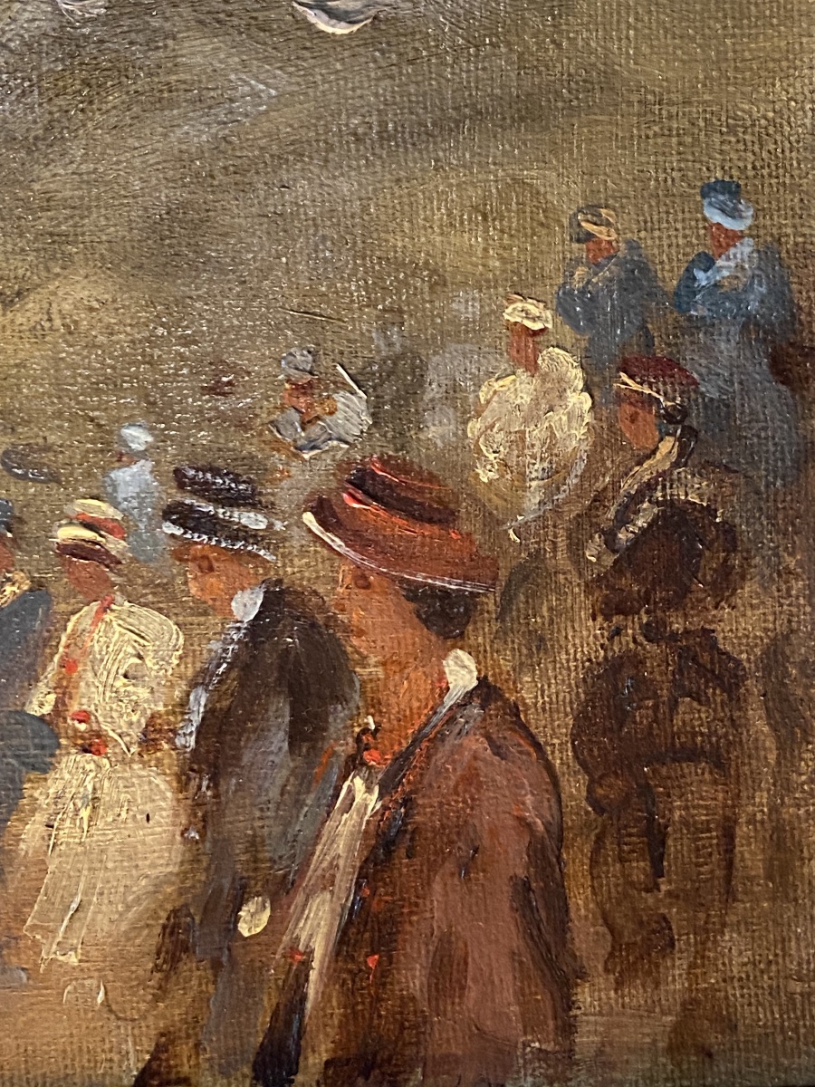 Course Automobile, Armand Fouquet , Huile Sur Toile -photo-3