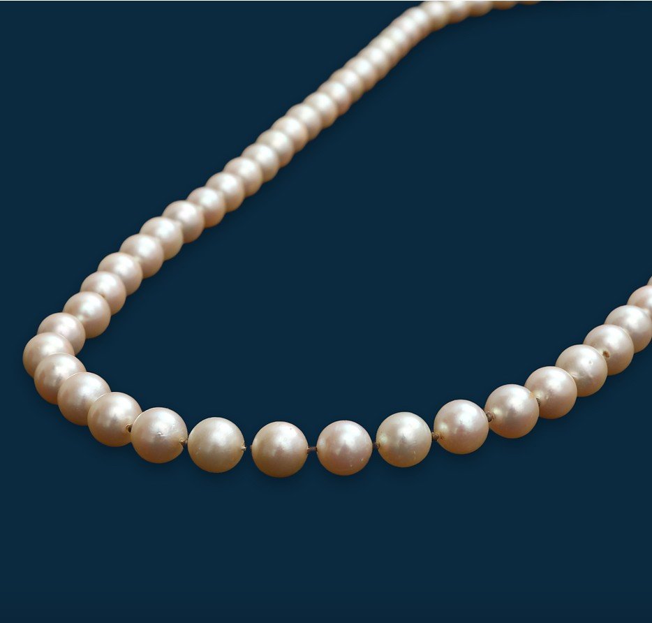 Sautoir vintage perles de culture sexy girl