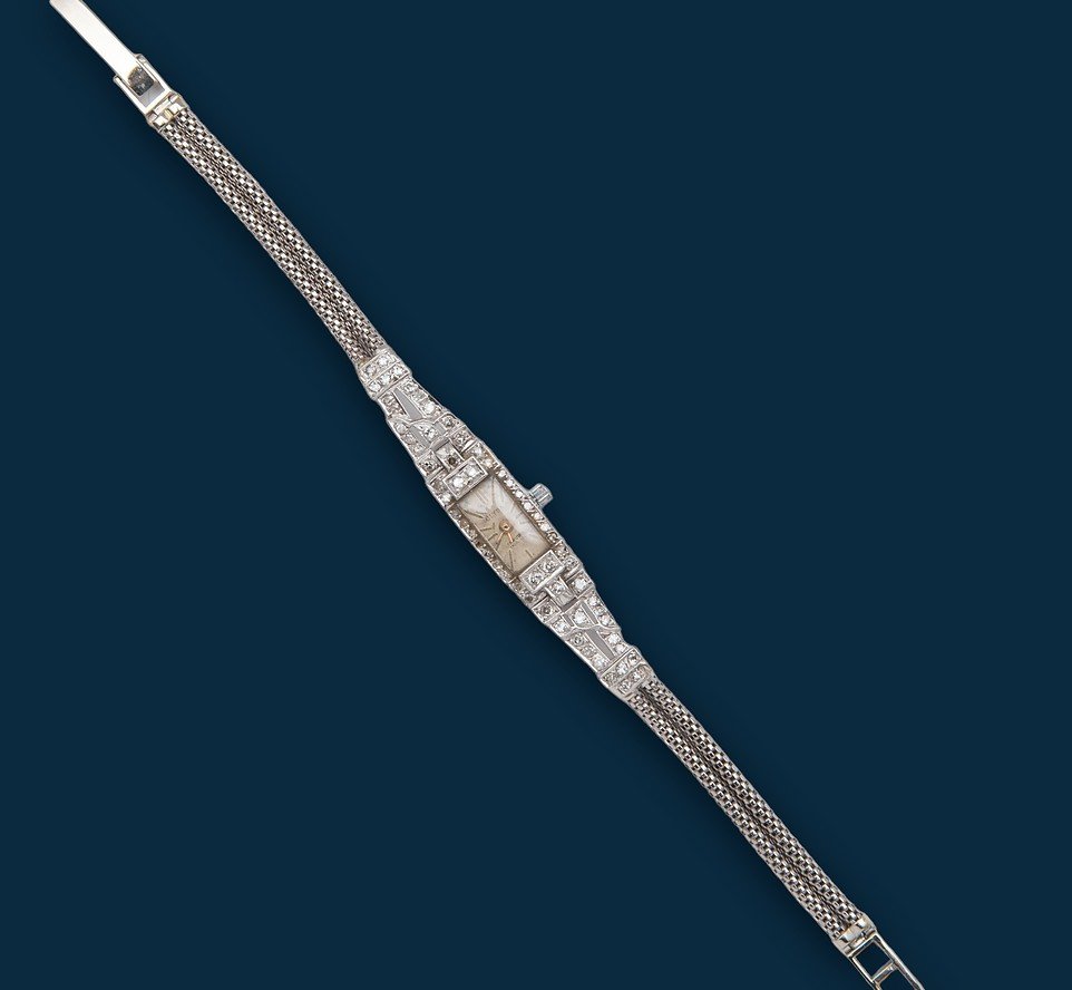 Vintage Watch White Gold And Diamonds Time After Time-photo-4