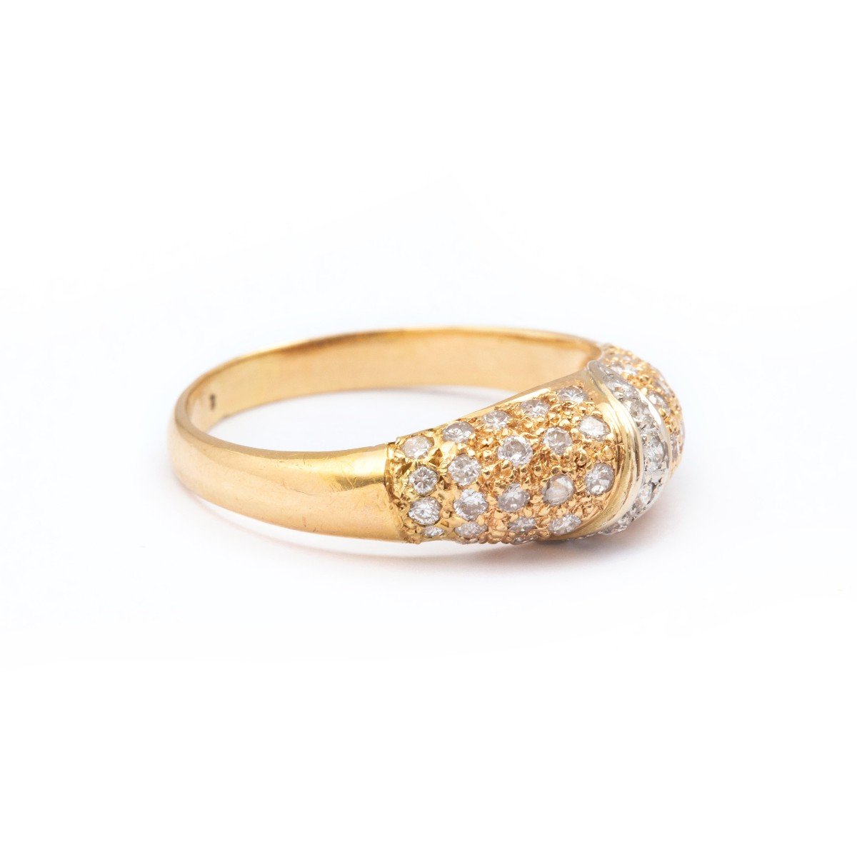  Vintage Yellow Gold And Diamond Sacred Diadem Ring ​-photo-1