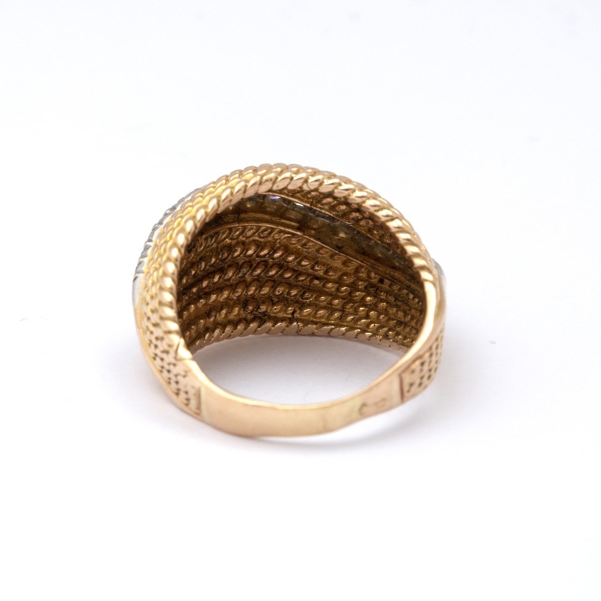 Vintage Yellow Gold And Diamond Shooting Star Ring-photo-4