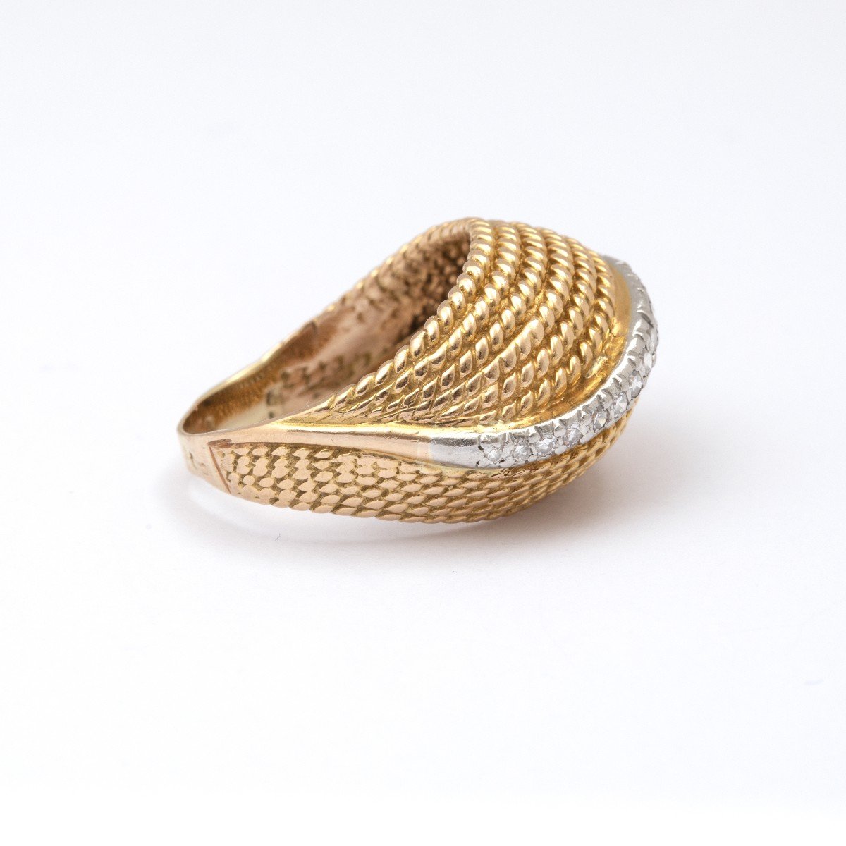 Vintage Yellow Gold And Diamond Shooting Star Ring-photo-1