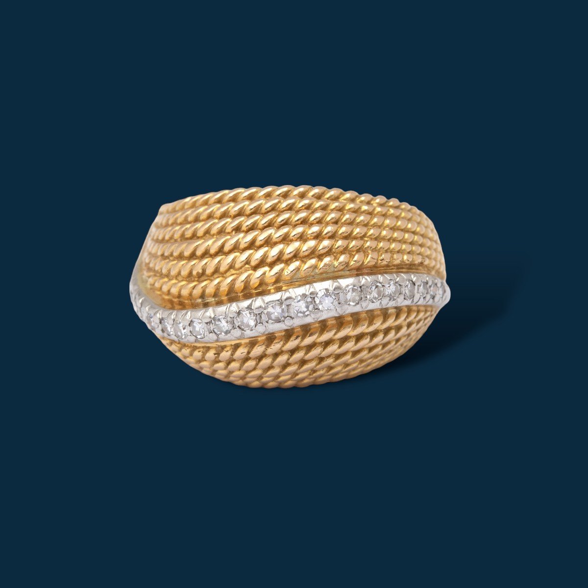 Vintage Yellow Gold And Diamond Shooting Star Ring