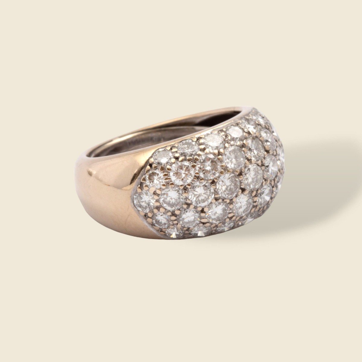 Snowball White Gold And Diamond Band Ring-photo-2