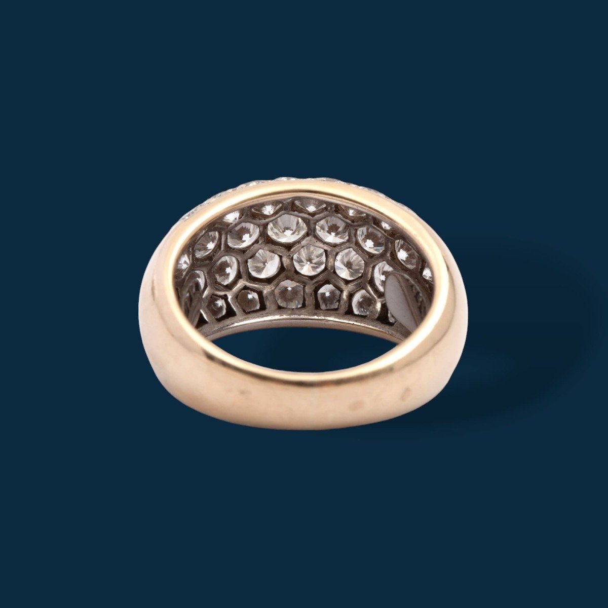 Snowball White Gold And Diamond Band Ring-photo-2