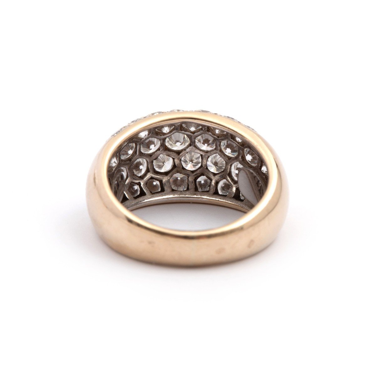 Snowball White Gold And Diamond Band Ring-photo-3