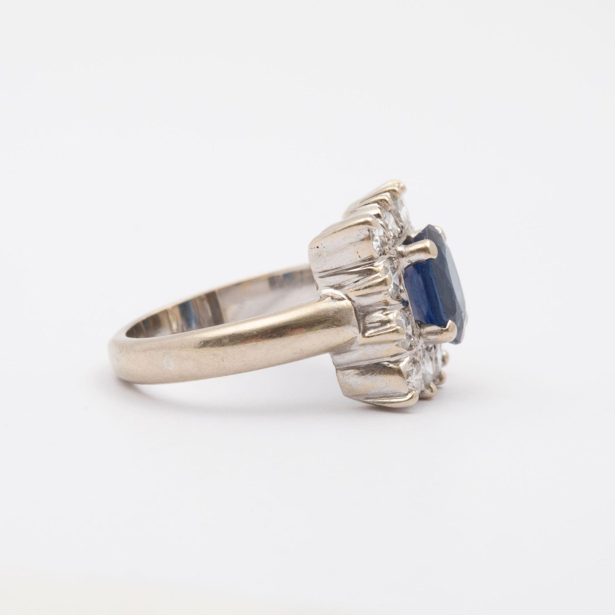 Bague Or Gris, Saphir Et Diamants Allure-photo-3