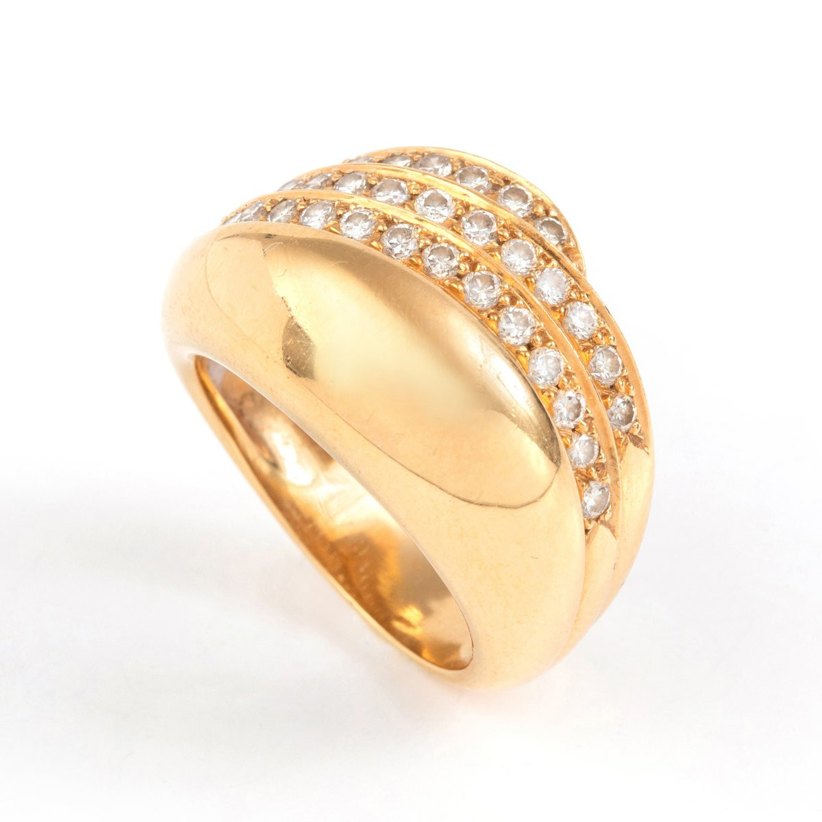 Bague bandeau or jaune et diamants Junk Love-photo-3