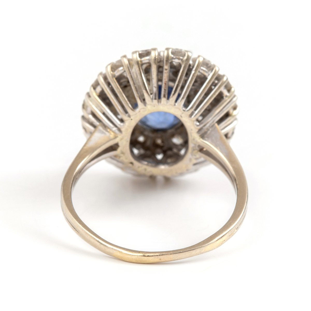 Bague fleur or gris, saphir et diamants Indigo Fever-photo-1