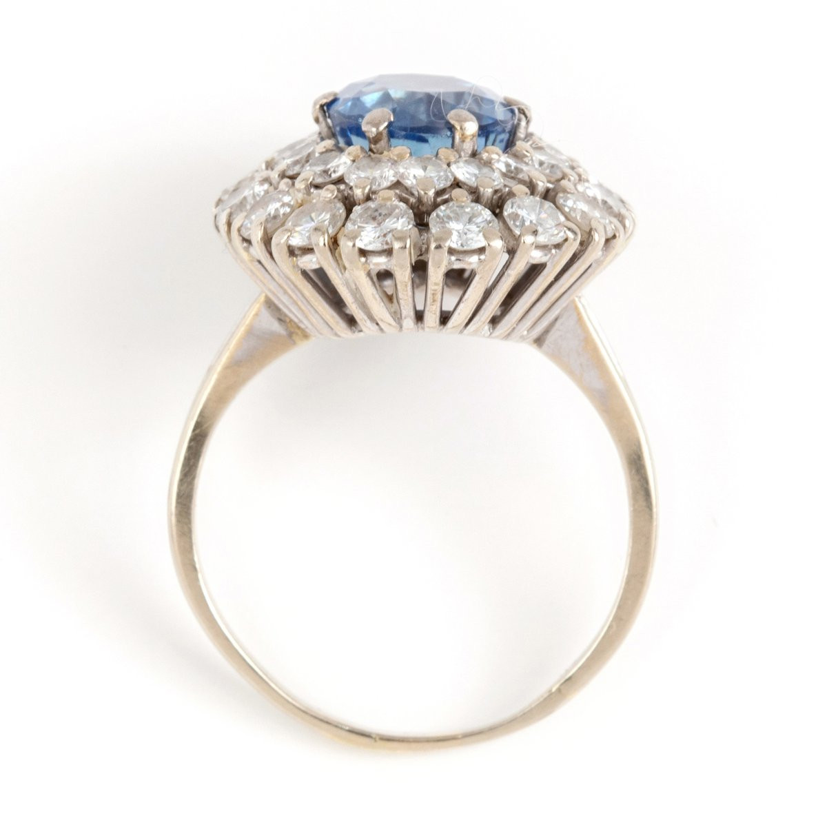 Bague fleur or gris, saphir et diamants Indigo Fever-photo-2
