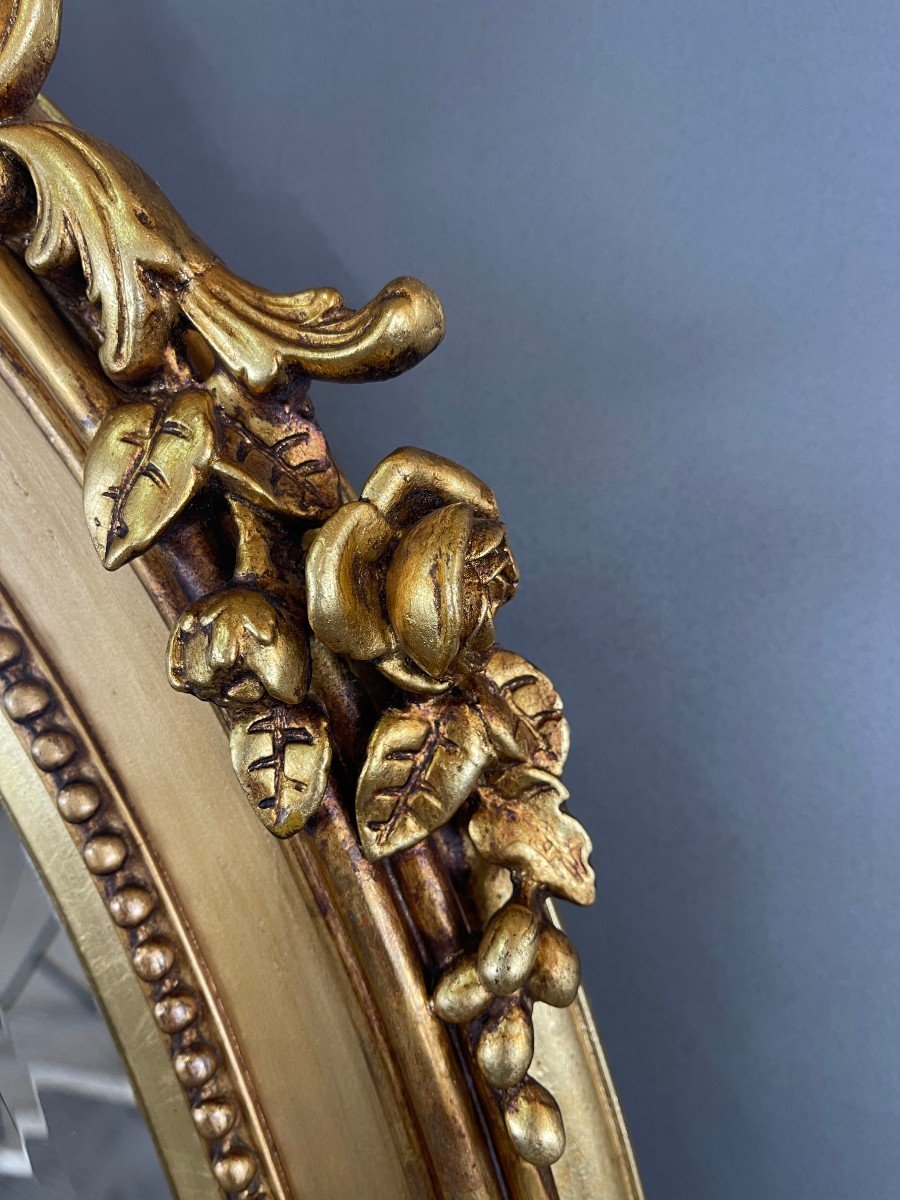 Golden Mirror Napoleon III 19th Century -photo-4