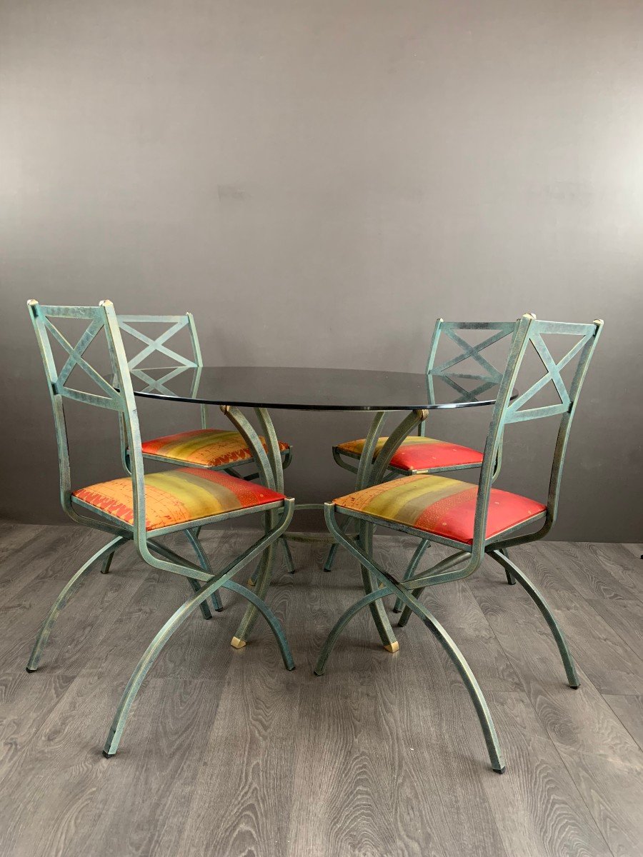 Table And Chair Set “villa D’este” Collection By Pierre Vandel, 1970s -photo-2