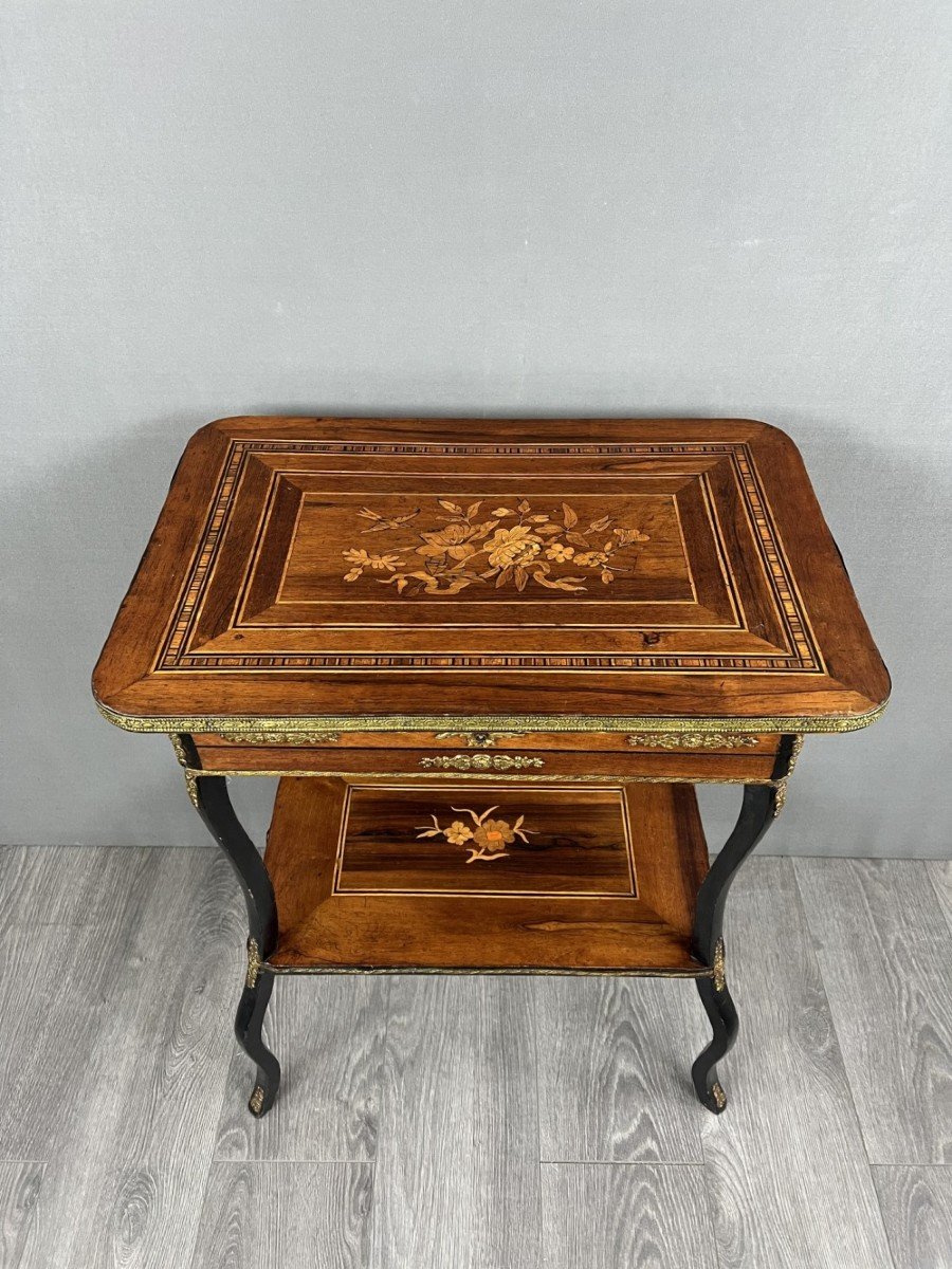 Napoleon III Style Jewelry Side Table 19th Century -photo-3