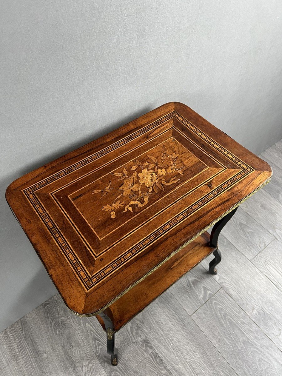 Napoleon III Style Jewelry Side Table 19th Century -photo-4